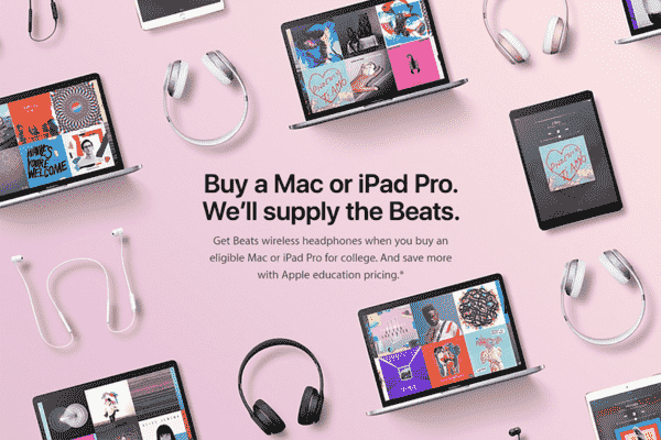 苹果返校交易包括免费Beats Gear
